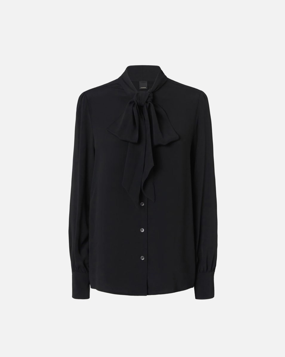Pinko Bluse aus Seidenmischgewebe mit Schleife Sonderangebote