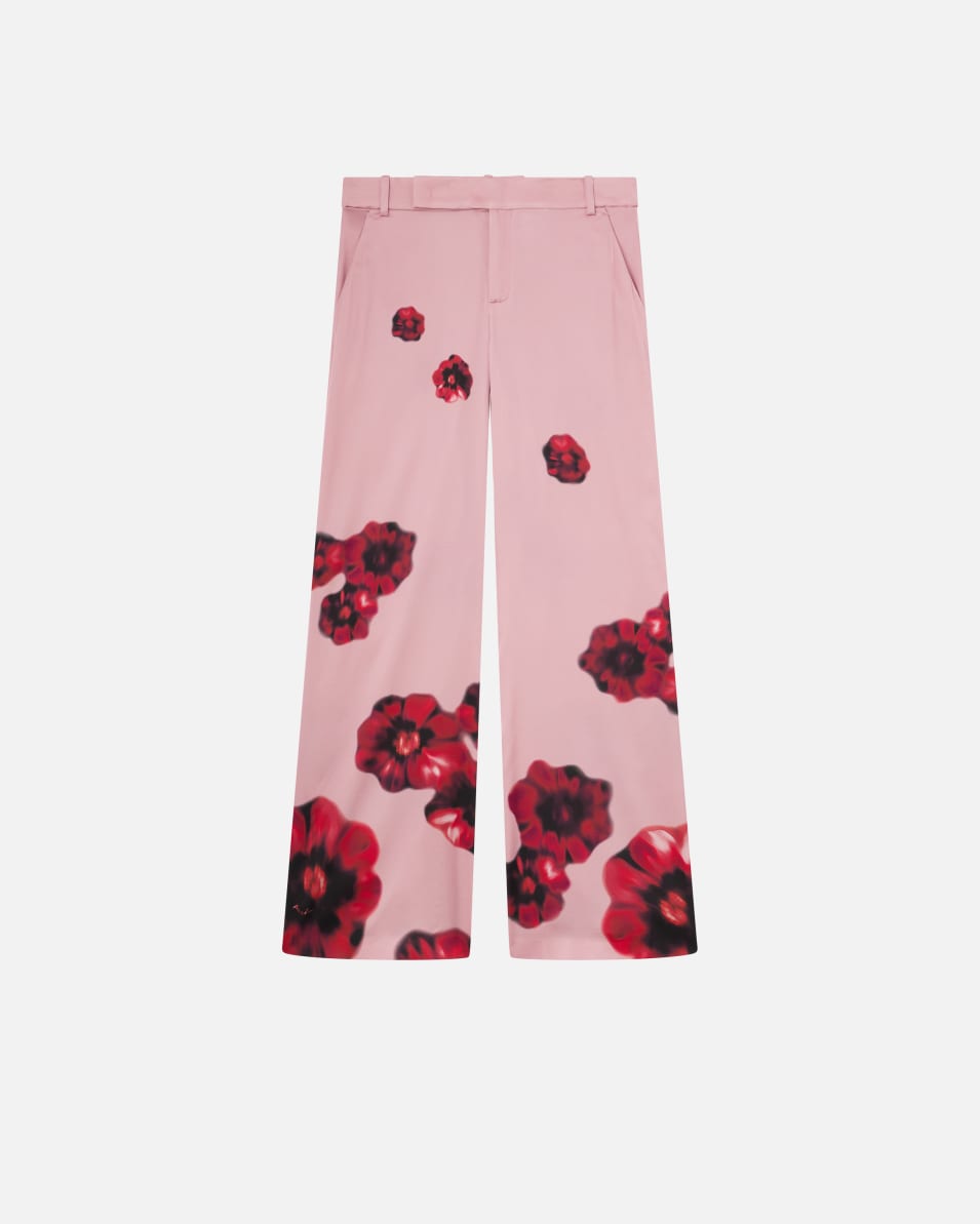 Pinko Satinhose mit Blumenprint Tiefpreis