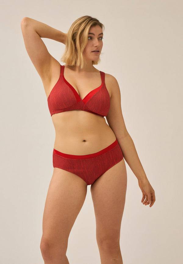 Naturana Bügelloser BH mit Schale und Glanzband - Negroni Print Fabrik Onlineshop