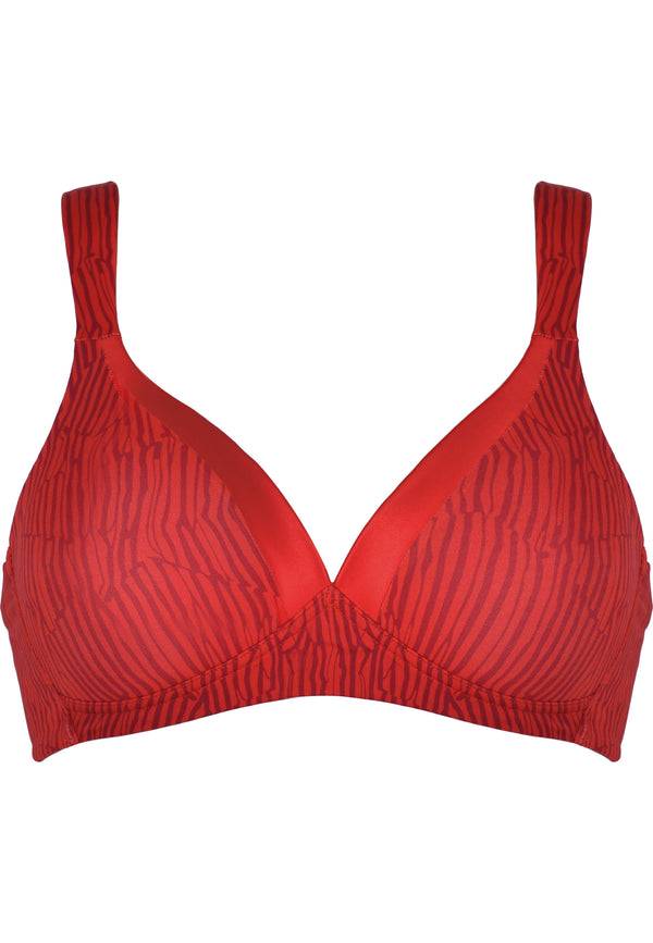 Naturana Bügelloser BH mit Schale und Glanzband - Negroni Print Fabrik Onlineshop