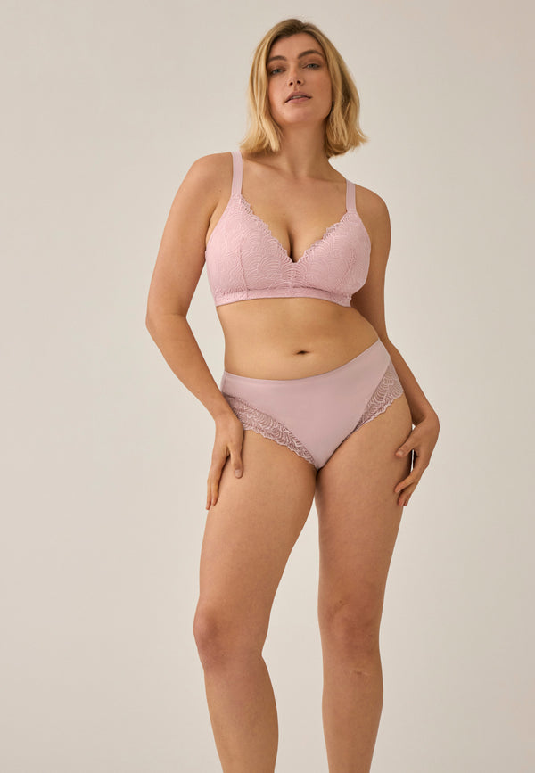Naturana Soft-BH mit Schale und Spitze - Pink Rose Sonderangebot