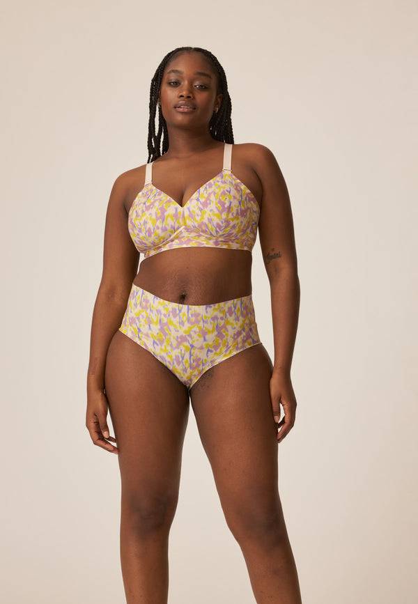 Naturana Soft-BH mit Side Smoother Effekt - Smoked Orchid Print Versandkostenfrei