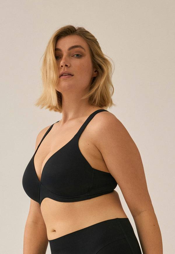 Naturana Bügelloser Soft-BH mit Schale - Schwarz Begrenztes Angebot