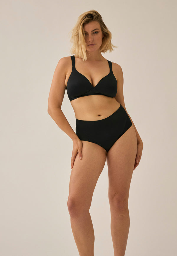 Naturana Bügelloser Soft-BH mit Schale - Schwarz Begrenztes Angebot