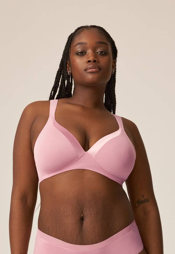 Naturana Bügelloser BH mit Schale und Glanzband - Smoked Orchid Preisnachlass