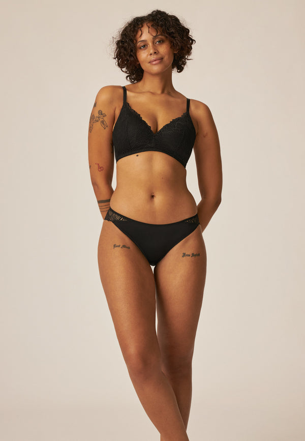Naturana Soft-BH mit Schale und Spitze - Schwarz Valentinstagsangebot