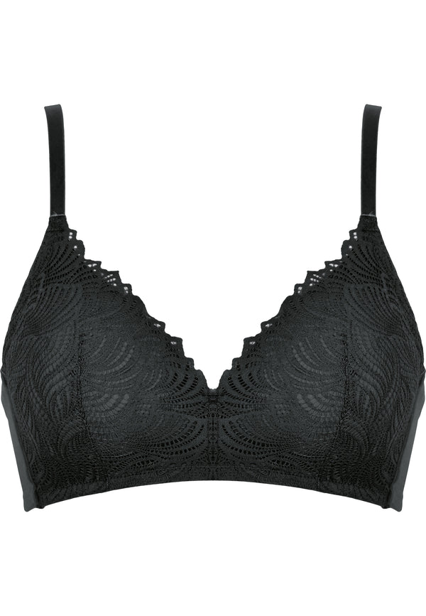 Naturana Soft-BH mit Schale und Spitze - Schwarz Valentinstagsangebot