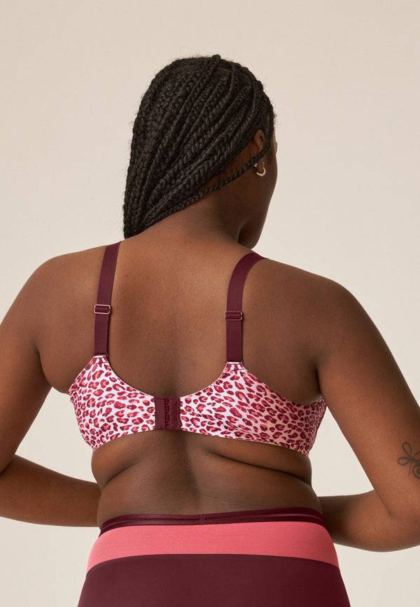 Naturana Soft-BH mit Side Smoother Effekt - Leo Print Red Jubiläumsangebot