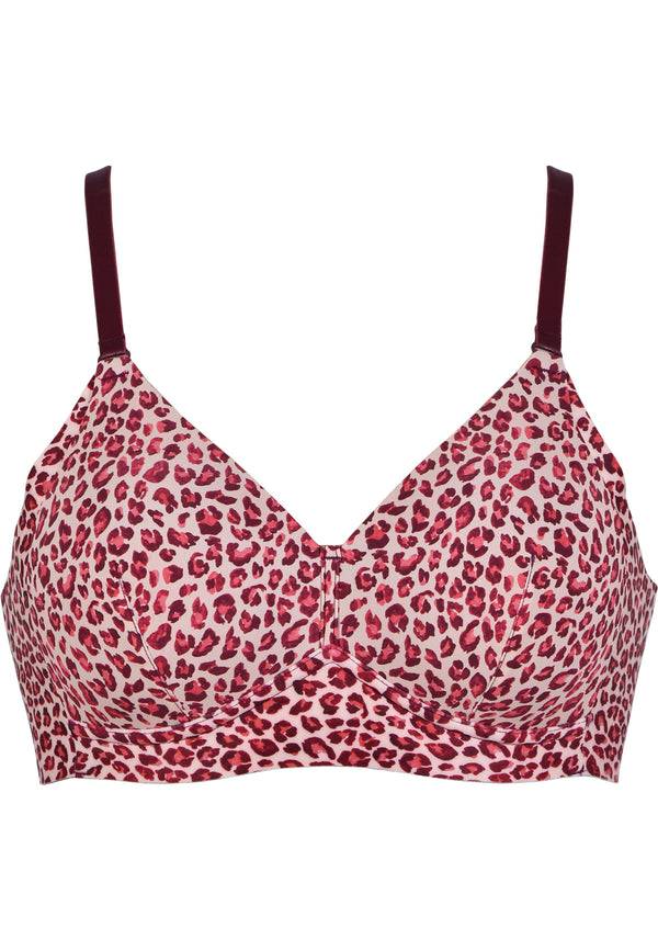 Naturana Soft-BH mit Side Smoother Effekt - Leo Print Red Jubiläumsangebot