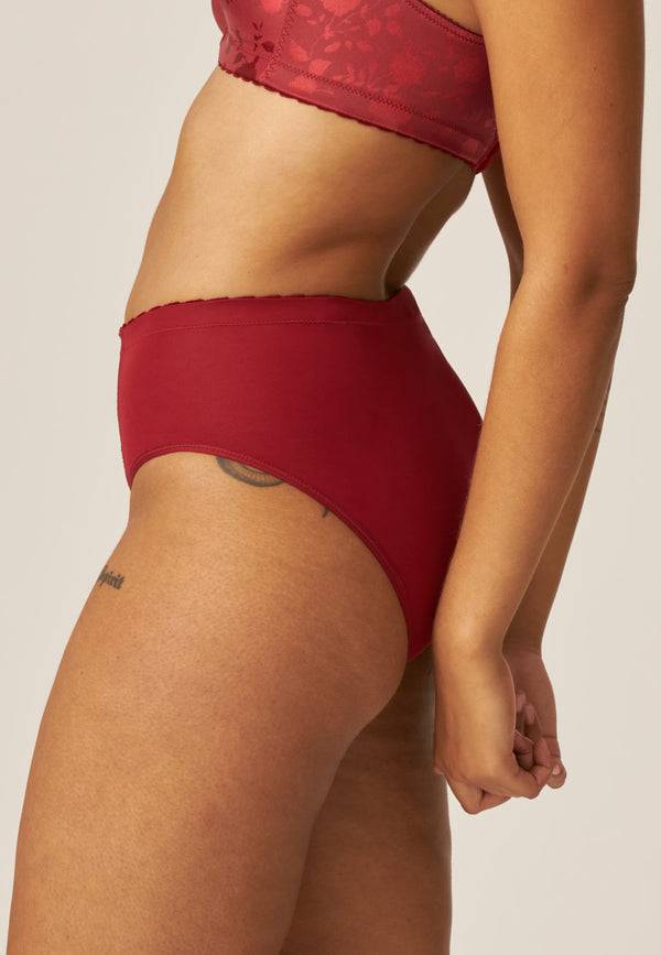 Naturana Minimizer Slip im Blumenmuster - Deep Claret Begrenzte Freigabe