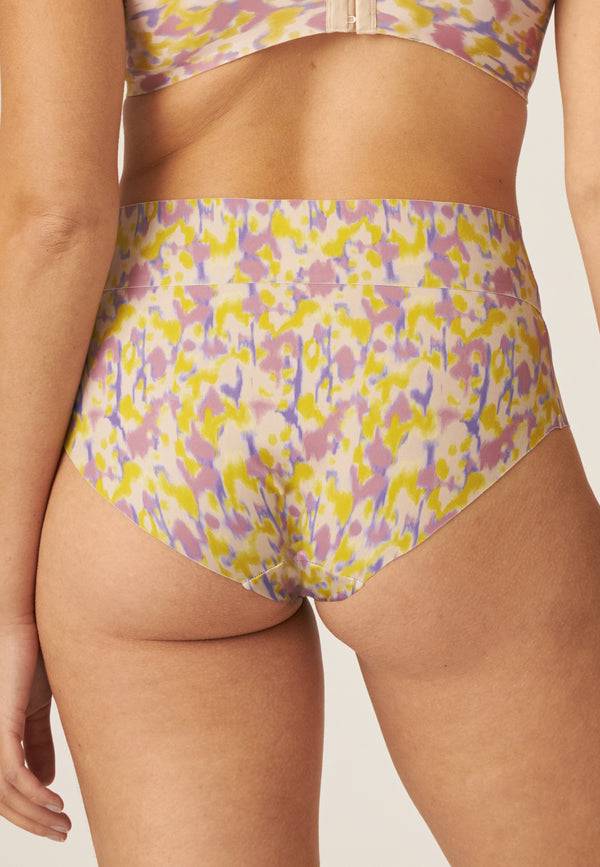 Naturana High Waist Slip mit leichtem Shape-Effekt - Smoked Orchid Print Sonderangebot der Fabrik