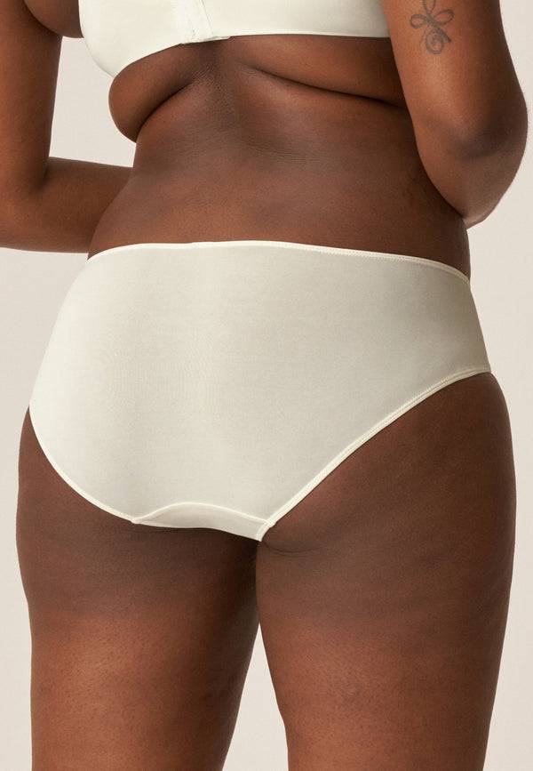 Naturana Softer Slip mit Glanzband - Ecru Fabrikladen