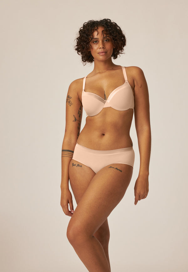 Naturana Softer Slip mit Glanzband - Light Beige Speichern exportieren