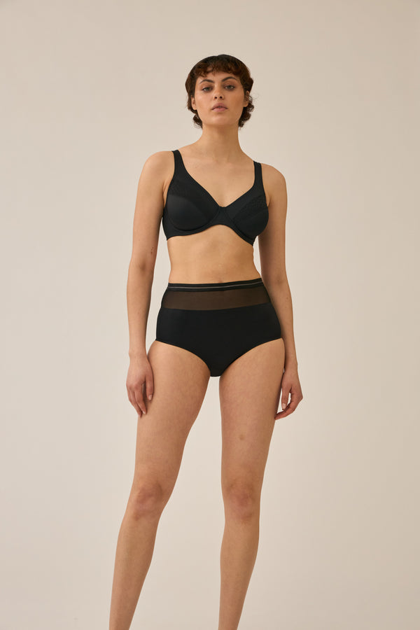 Naturana Bügel-BH mit Spitzendetails - Schwarz Kostenloser Versand