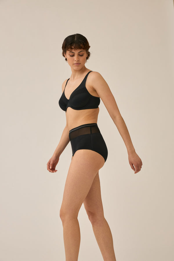 Naturana Bügel-BH mit Spitzendetails - Schwarz Kostenloser Versand