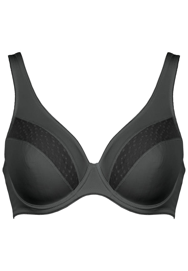 Naturana Bügel-BH mit Spitzendetails - Schwarz Kostenloser Versand