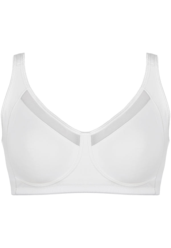 Naturana Soft-BH mit Mesheinsatz - Weiss Saisonschlussverkauf