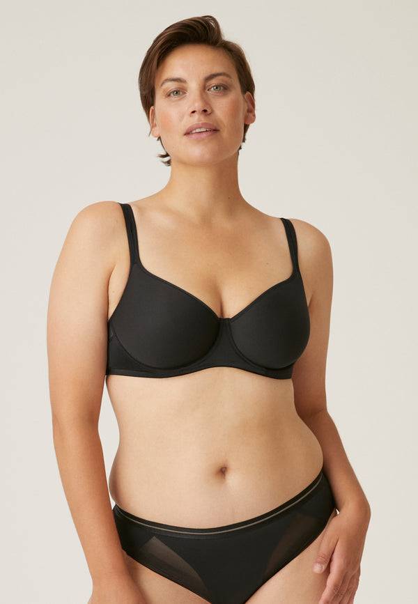 Naturana Spacer Bügel-BH mit Mesh Details - Schwarz Top Angebot