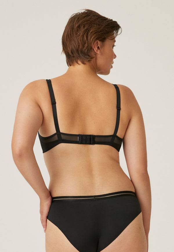 Naturana Spacer Bügel-BH mit Mesh Details - Schwarz Top Angebot