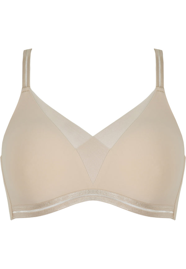 Naturana Softer Wohlfühl-BH mit Mesh-Details - Light Beige Online Outlet