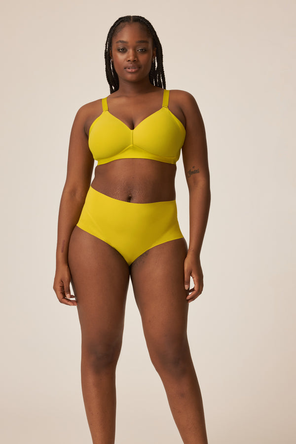 Naturana High Waist Slip mit leichtem Shape-Effekt - Golden Olive Tägliche Deals