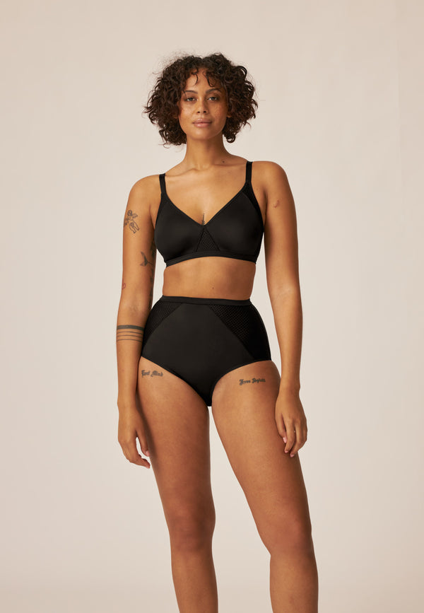 Naturana Comfort High Waist Slip - Schwarz Sonderangebote