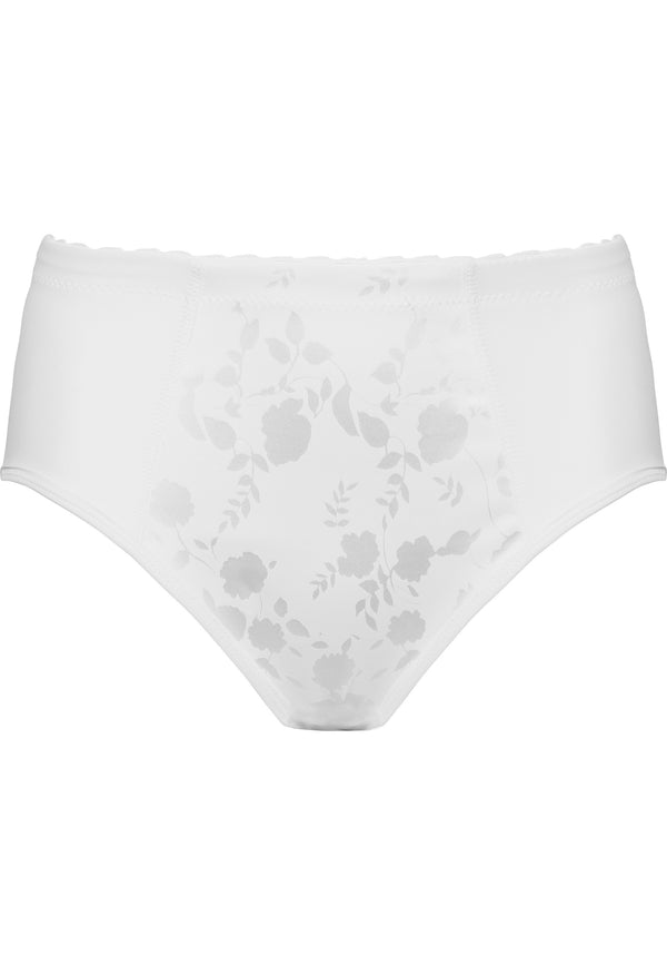 Naturana Minimizer Slip mit Blumenmuster - Weiss Kostenlose Rückgabe