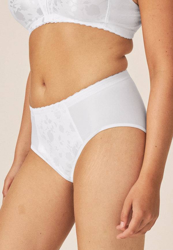 Naturana Minimizer Slip mit Blumenmuster - Weiss Kostenlose Rückgabe