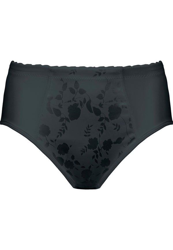 Naturana Minimizer Slip mit Blumenmuster - Schwarz Begrenzte Freigabe