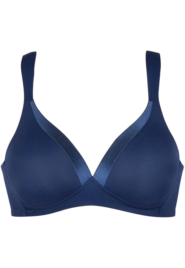 Naturana Bügelloser BH mit Schale und Glanzband - Navy Vierteljährliche Förderung