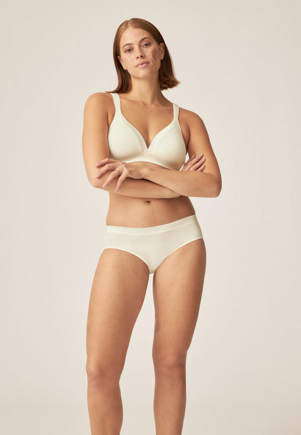 Naturana Bügelloser BH mit Schale und Glanzband - Ecru Discount Store für neue Produkte