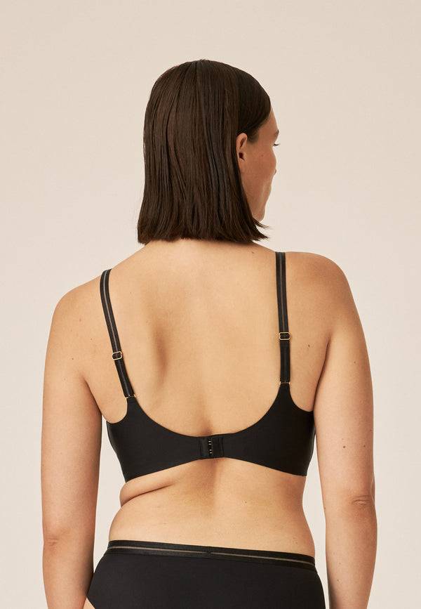 Naturana Softer Wohlfühl-BH mit Mesh-Details - Schwarz Nur noch ein Tag übrig