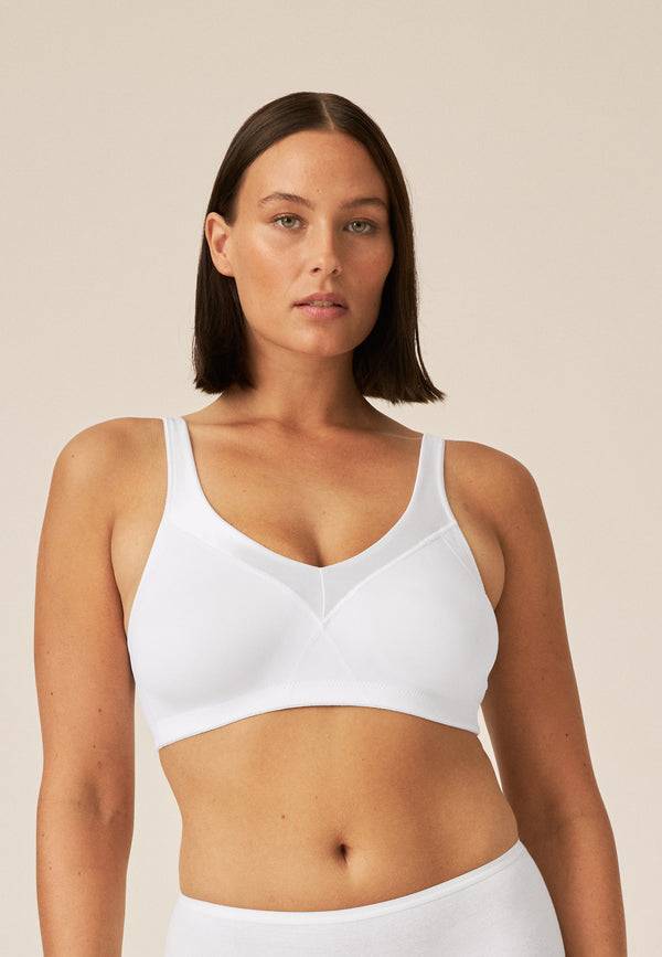 Naturana Minimizer Soft-BH mit Glanzband - Weiss Clearance-Verkauf