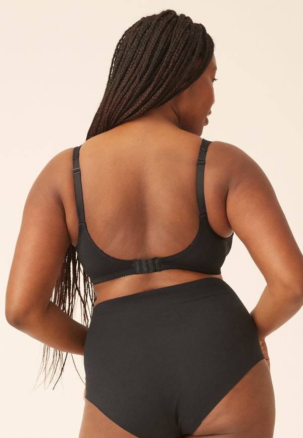 Naturana Soft-BH mit Schale und Entlastungsträgern - Schwarz zollfrei