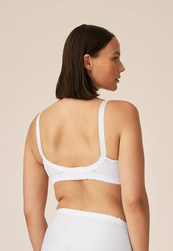 Naturana Minimizer Soft-BH in Blumenmuster - Weiss Rabatte dieses Monats