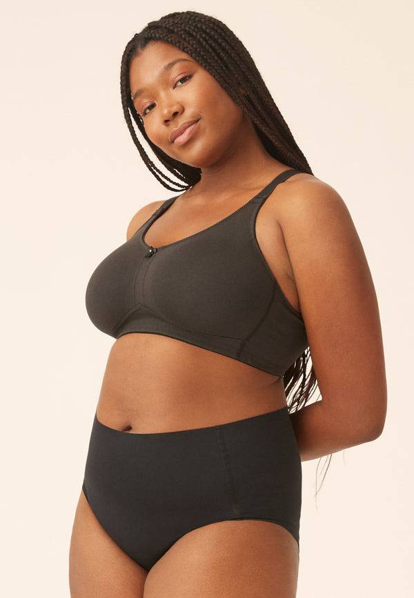 Naturana Klassischer Soft-BH mit Tasche - Schwarz Günstiger Verkauf