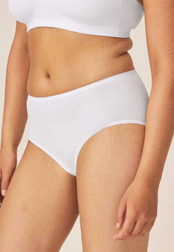 Naturana Midi Slip aus Biobaumwolle - Weiss Fabrikverkauf