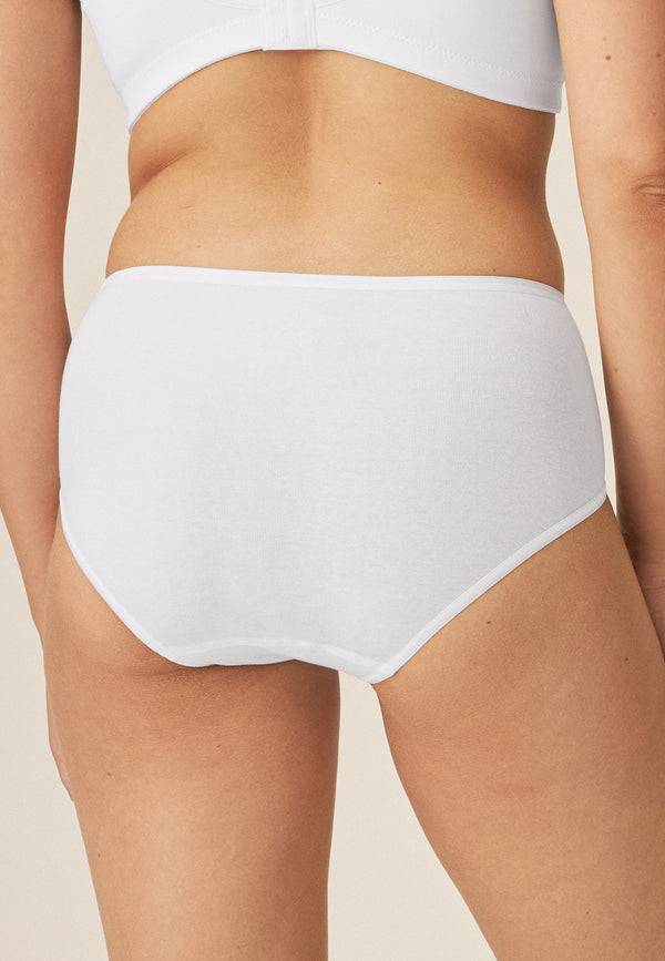Naturana Midi Slip aus Biobaumwolle - Weiss Fabrikverkauf