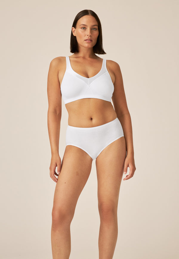 Naturana Midi Slip aus Biobaumwolle - Weiss Fabrikverkauf