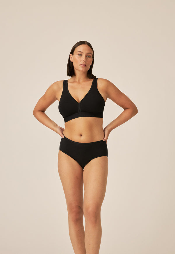 Naturana Midi Slip aus Biobaumwolle - Schwarz Meist gekauft