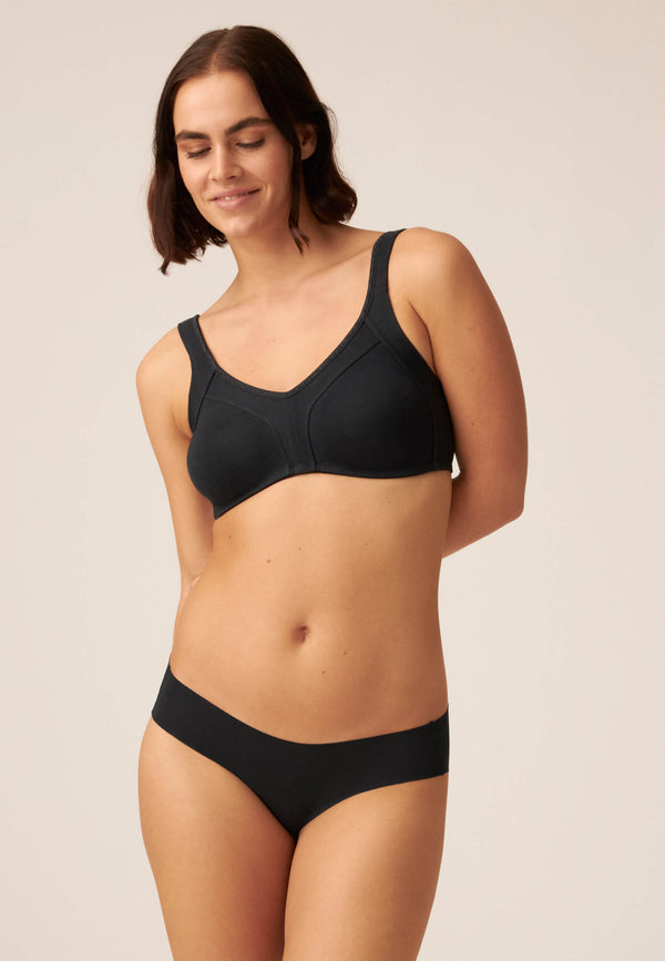 Naturana Slip mit Baumwolle - Schwarz Kostenloser Versand
