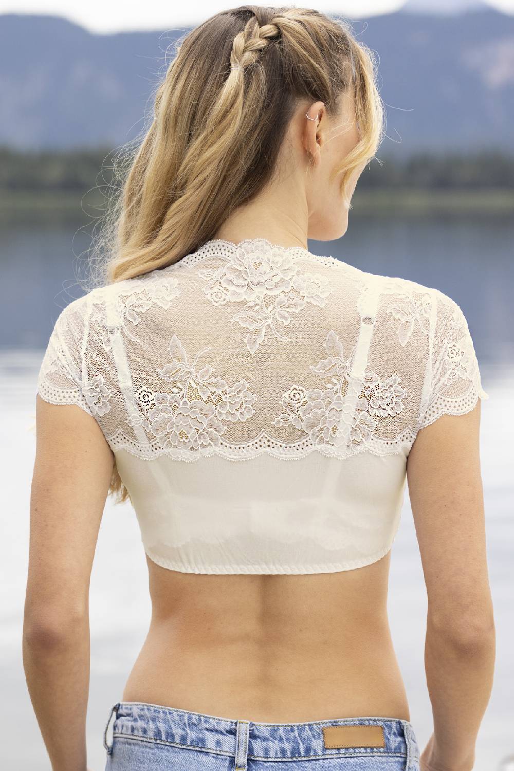 Nina Von C. Dirndl-Bluse Sybille, kurzarm Sonderangebote