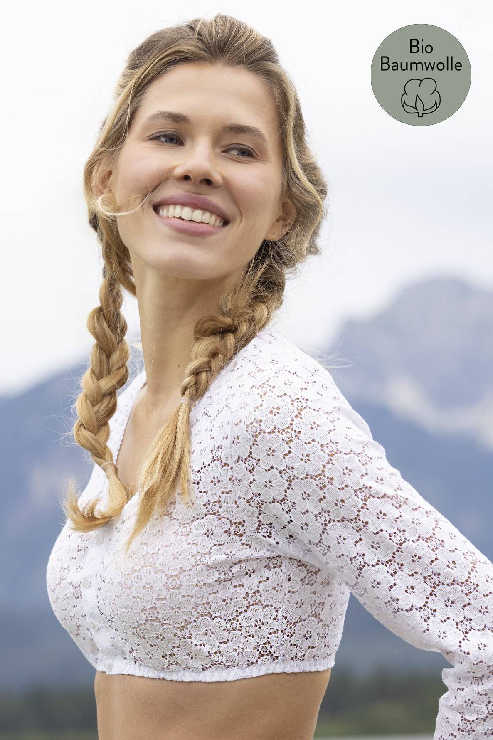 Nina Von C. Dirndl-Bluse Sabine, 3/4 Arm Rabatt