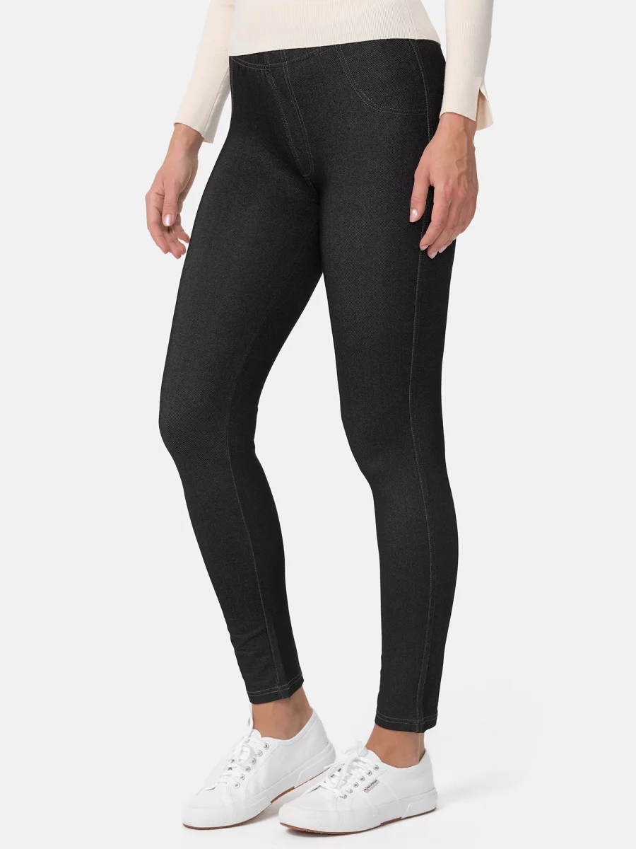 Nur Die Treggings in Jeans-Look - Relax & Go - schwarz - Größe 46-48 Günstig kaufen