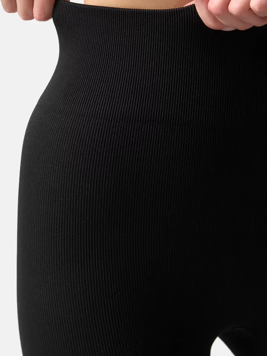 Nur Die Leggings in Ripp-Optik - Relax & Go - schwarz - Größe 44-46 Online Shopping