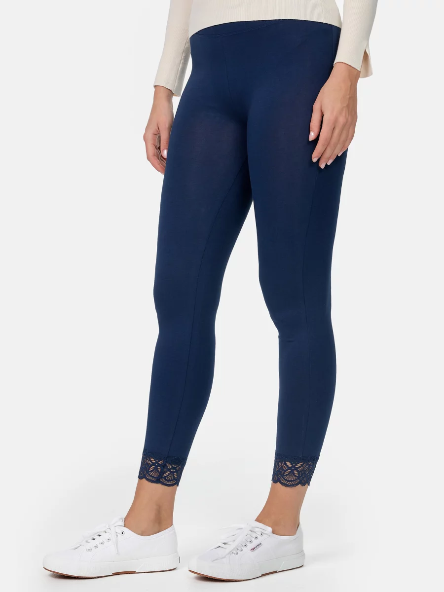 Nur Die 7/8 Leggings mit Spitze - Relax & Go - dunkelblau - Größe 44-46 Blitzangebot