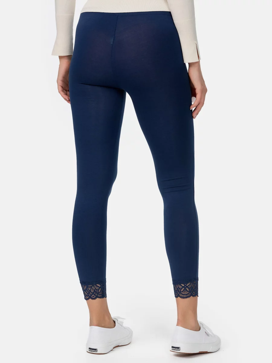 Nur Die 7/8 Leggings mit Spitze - Relax & Go - dunkelblau - Größe 44-46 Blitzangebot