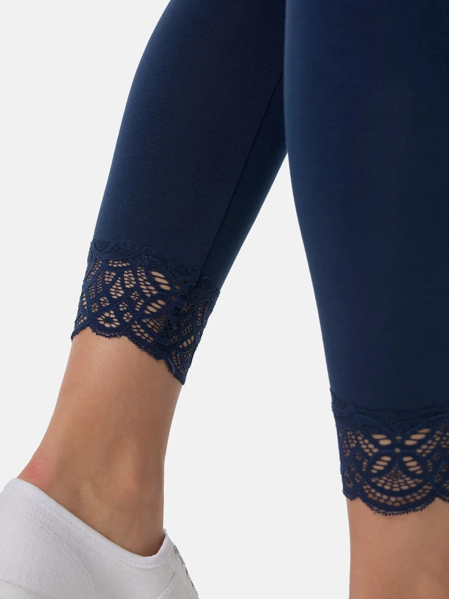 Nur Die 7/8 Leggings mit Spitze - Relax & Go - dunkelblau - Größe 44-46 Blitzangebot