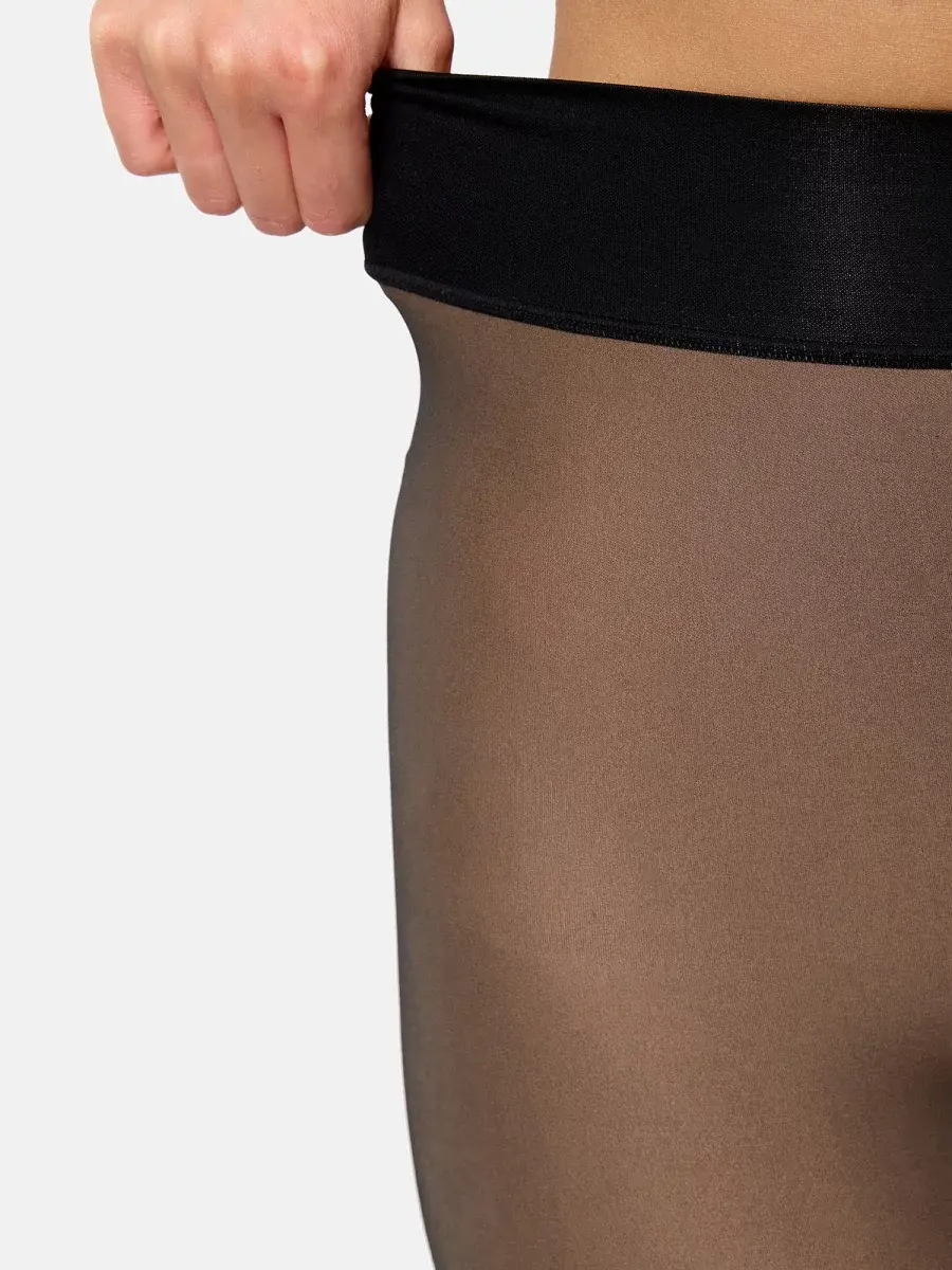 Nur Die Strumpfhose Warm & Transparent mit wärmendem Innenfleece 80 DEN Print - Punktedesign - Größe 40-44 Tägliche Deals
