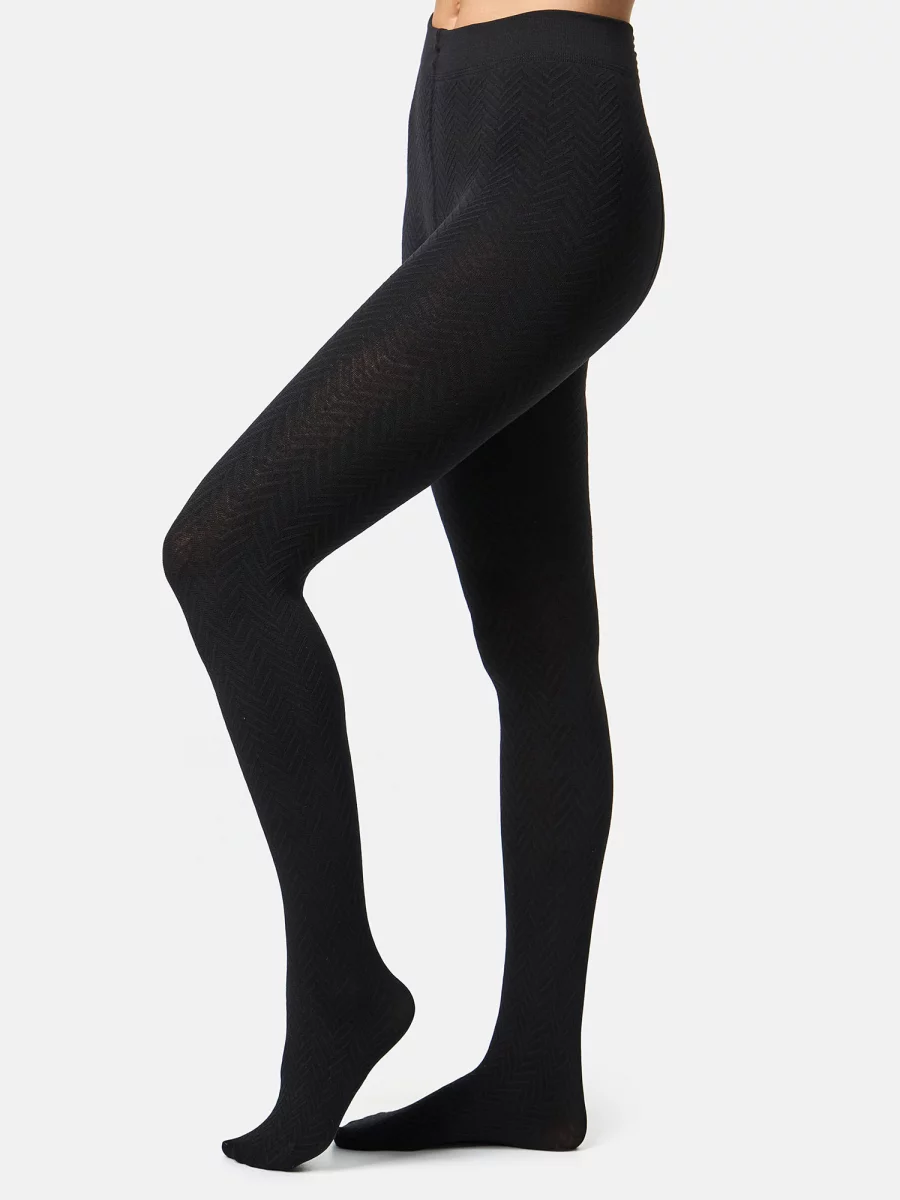 Nur Die Strumpfhose Wohlig-Warm 100 DEN - schwarz gemustert - Größe 40-44 Riesige Ersparnisse
